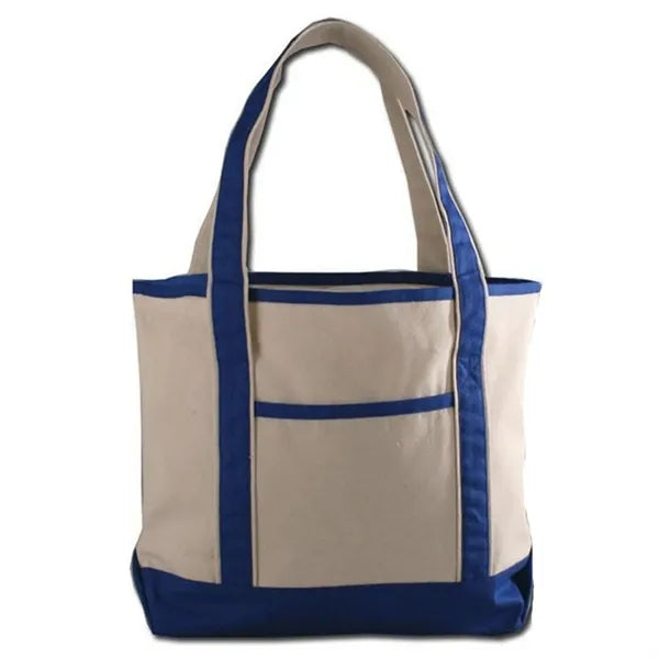 Bulk Premium Large Canvas Totes with Inside Zipper Pocket