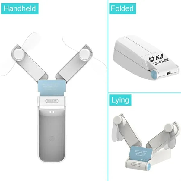 Portable Usb Charging Dual Head Foldable Mini Fan