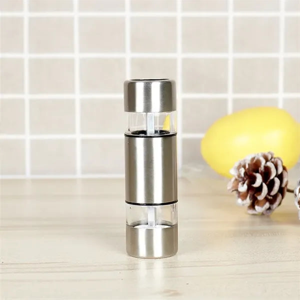 2 in 1 Double Head Stainless Steel Salt and Pepper Grinder