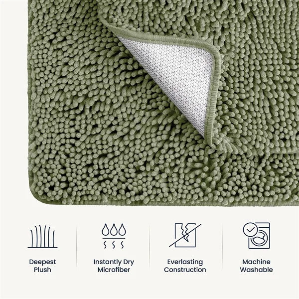 Bathroom Mat with Rubber Backing