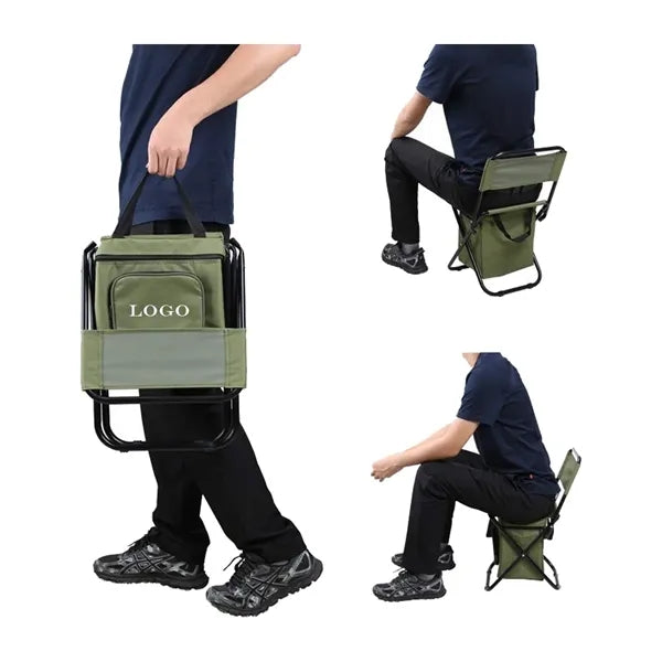 Foldable Outdoor Chair With Cooler Bag