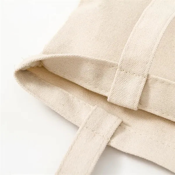10inch Vertical Version Natural Cotton Plain Tote Shopping B