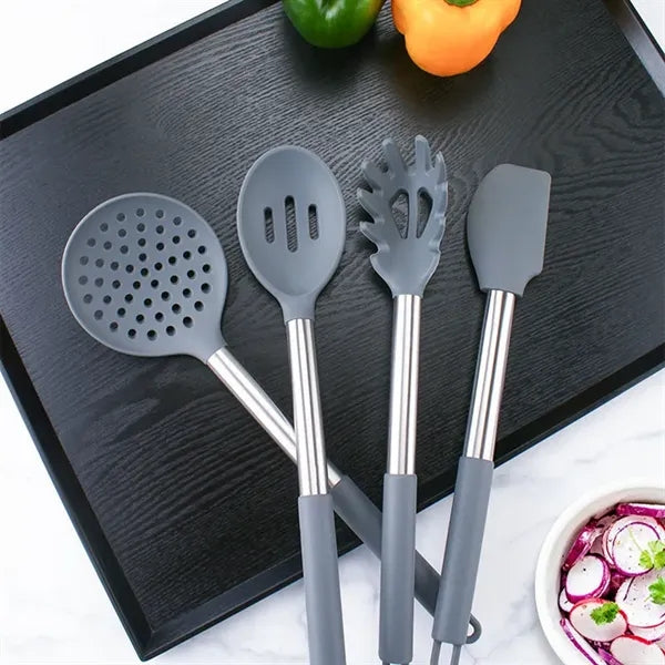 Silicone Cooking Utensils Set for Nonstick Cookware