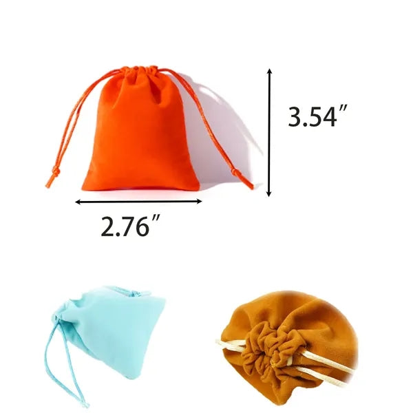 Portable Comfortable Velvet Drawstring Bags
