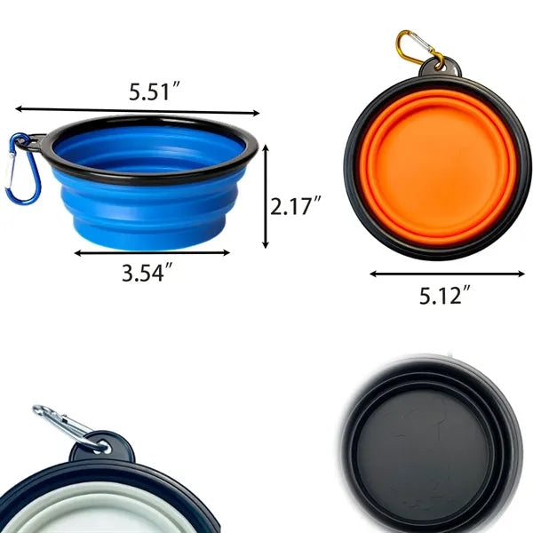 Portable Silicone Pet Bowl Custom Imprint
