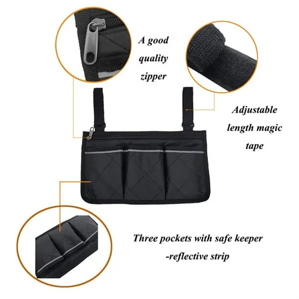Waterproof Beach Chair Armrest Organizer Storage Pouch