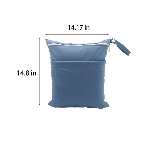 Zipper Solid Color Diaper Storage Bag