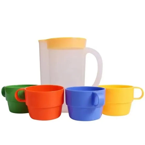 Plastic Kettle Set with 4 Cups