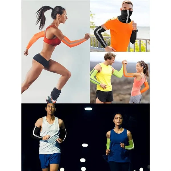 Reflective Strap Arm Sleeves For Outdoor Activities
