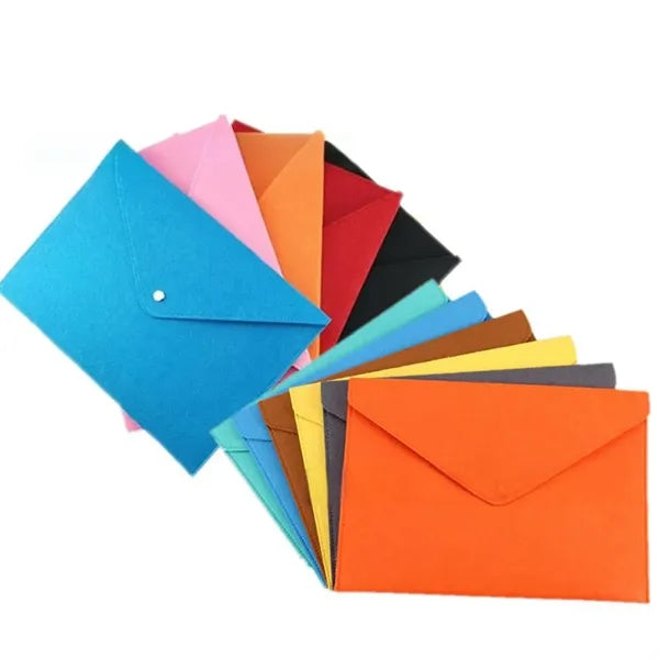 A4 Felt Document Bag 3 3/8'' L x 9 7/16'' W