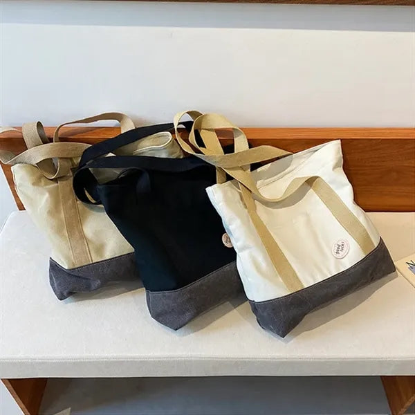 Shopping Daily Shoulder Handbag Travel Canvas Tote Bag