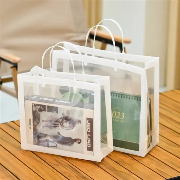 Clear Plastic Merchandise Bag Grocery Totes Shopping Handbag