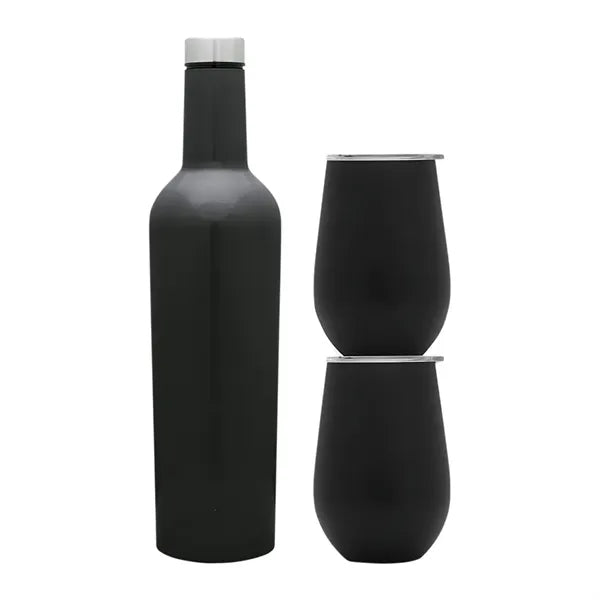 Wine Growler & Tumbler Luxury Gift Set with Bottle Slot