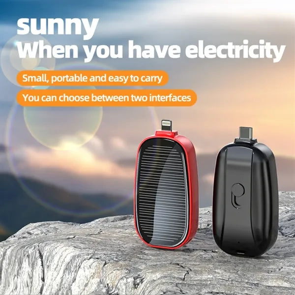 1200Mah Mini Emergency Solar Power Bank