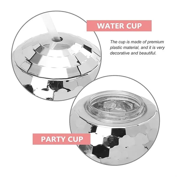 Disco Cups With Lid Straw Ball Tumbler