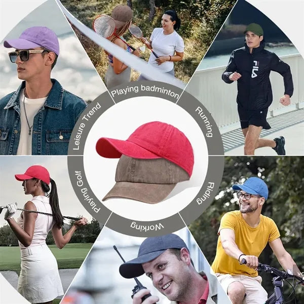 Ajustable Vintage Washed Cotton Ball Cap