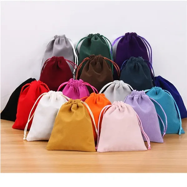 Drawstrings Velvet Bags for Jewelry Gift