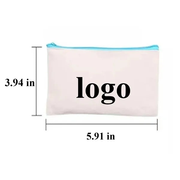 Canvas Zipper Pouch Blank DIY Craft Makeup Bags