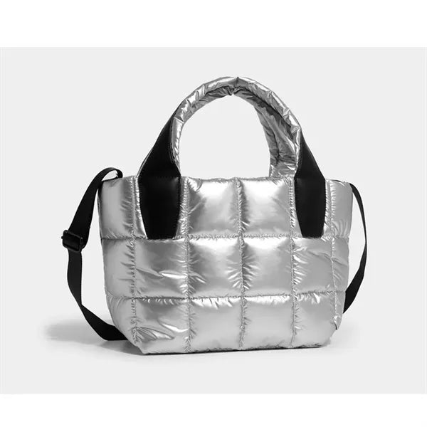Puffer Tote Bag with Adjustable Strap