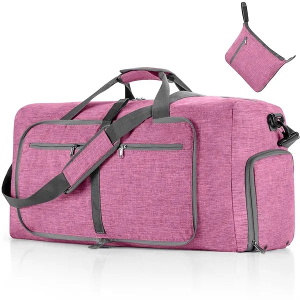 Foldable Travel Duffel Bags with Shoes Compartment
