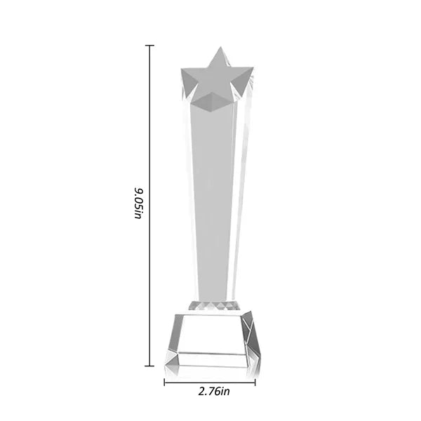 Crystal Pentagram Award Trophy