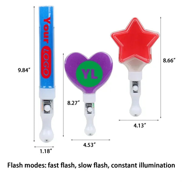 Colorful Heart-Shaped LED Light Sticks