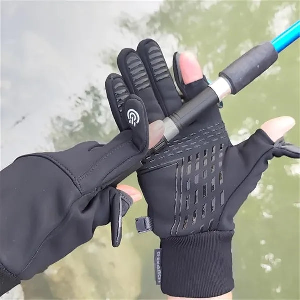 Winter Fingerless Gloves Windproof Cold Weather Touchscreen