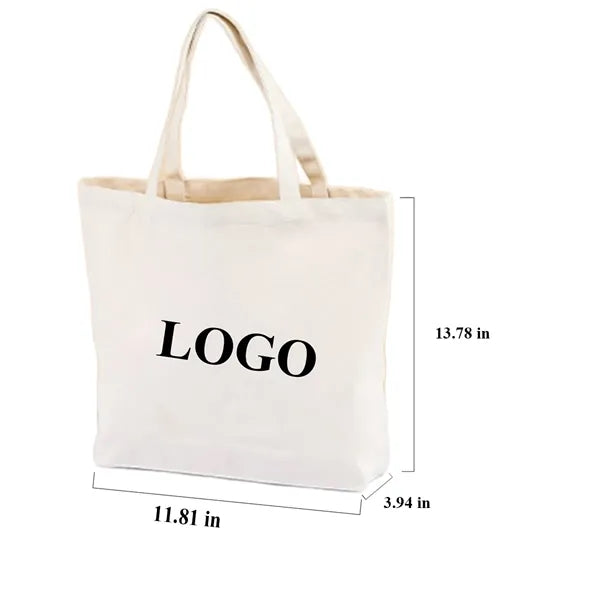 Can Print The Logo Blank Large Capacity Canvas Tote Bag