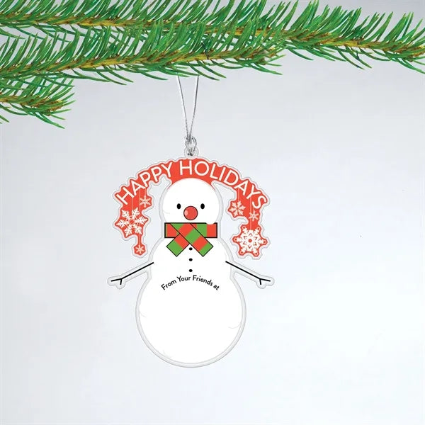 Acrylic Snowman Christmas Holiday Ornament