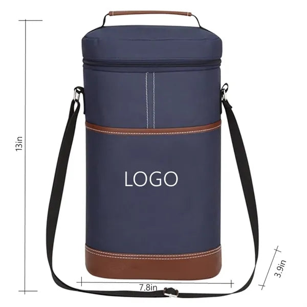 Leakproof Insulated Padded Versatile 2 Bottle Wine Bag