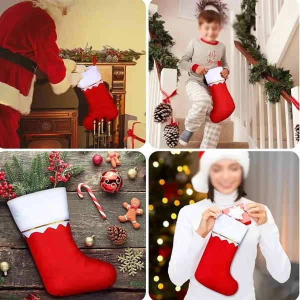 Christmas Tree Golden Thread Socks