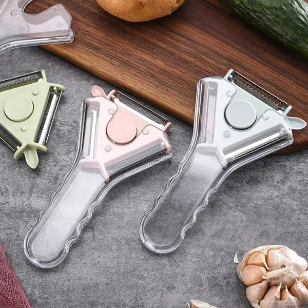 3-in-1 ABS Stainless Steel Vegetable Peeler Fruit Cutter