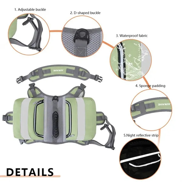Outdoor Dog Self Backpack Portable Breathable Saddlebag