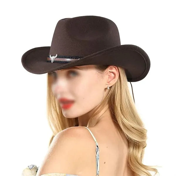 Faux Felt Women's American Bowler Hat