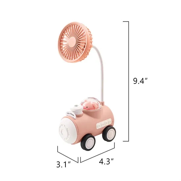 Rechargeable Cartoon Small Fan Pencil Sharpener Night Light