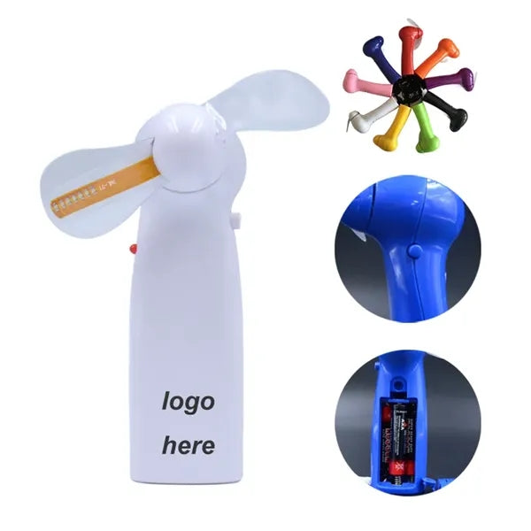 Mini Portable Replace Battery Handheld Fan With LED