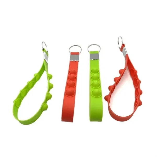 Push Pop Stress Reliever Silicone Keychain