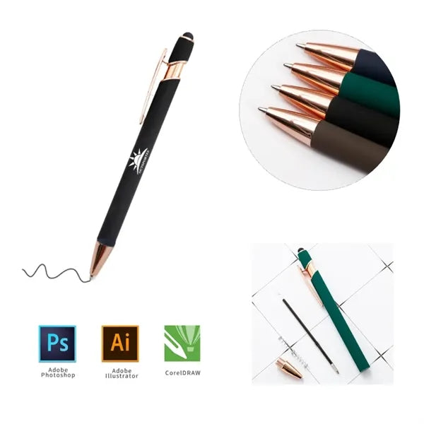 Retractable Signing Engraved Metal Ballpoint Pen with Clip