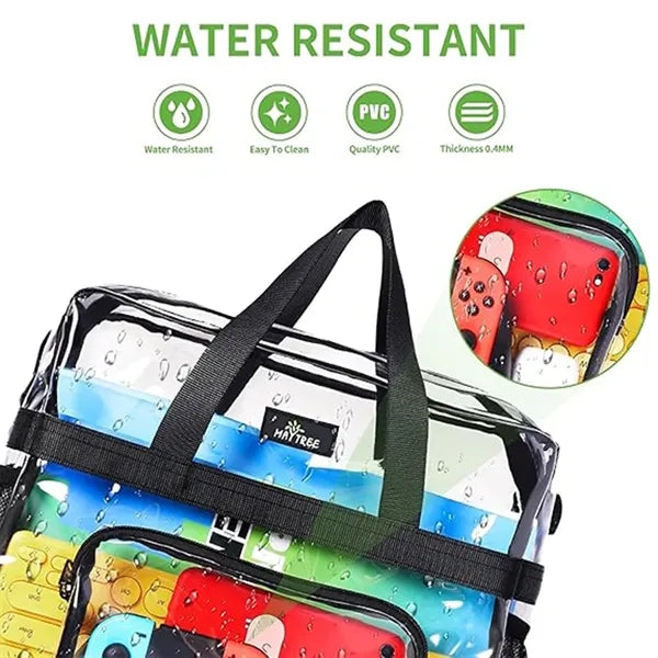 Large capacity stadium approved clear crossbody tote bag