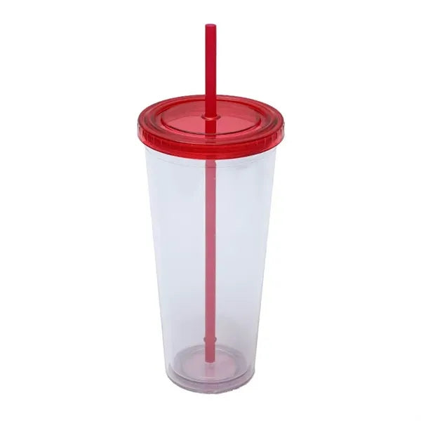 24 Oz Large Capacity Custom Logo Clear Sippy Cup