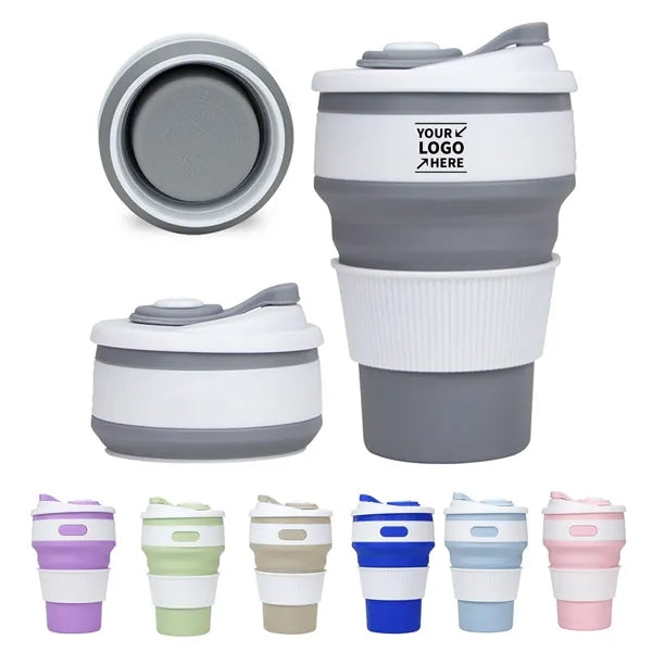 12oz Portable Collapsible Silicone Travel Cup