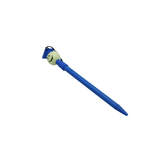 Graduation Cap Fringe Smiley Face Round Ball Pen