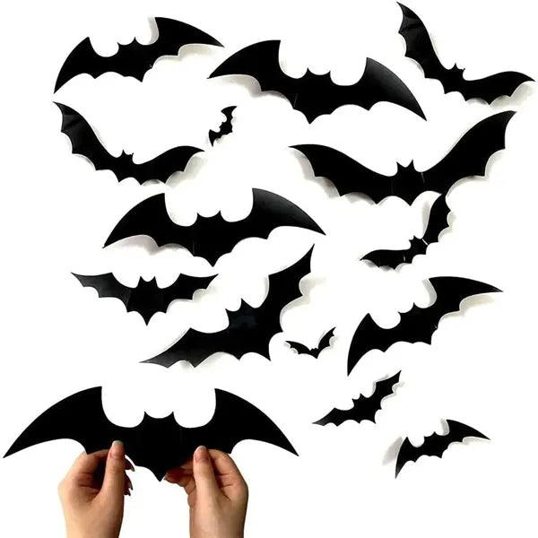 120 Pcs 3D Bat Halloween Decoration Stickers