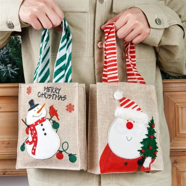 Christmas Hand Snowman Tote Bag Xmas Party Favors