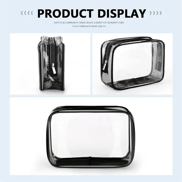TSA Approved Clear Travel Toiletry Makeup Cosmetic Bag