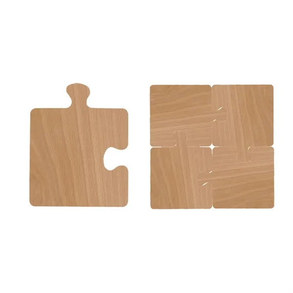 Natural Wooden Heavy Duty Puzzle Drink Coasters