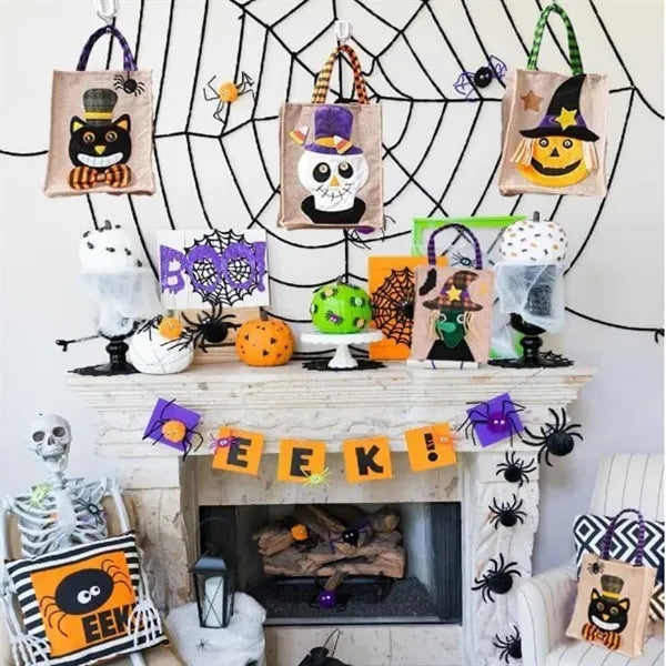 Pumpkin Candy Holders Halloween Costume Party Tote Bag