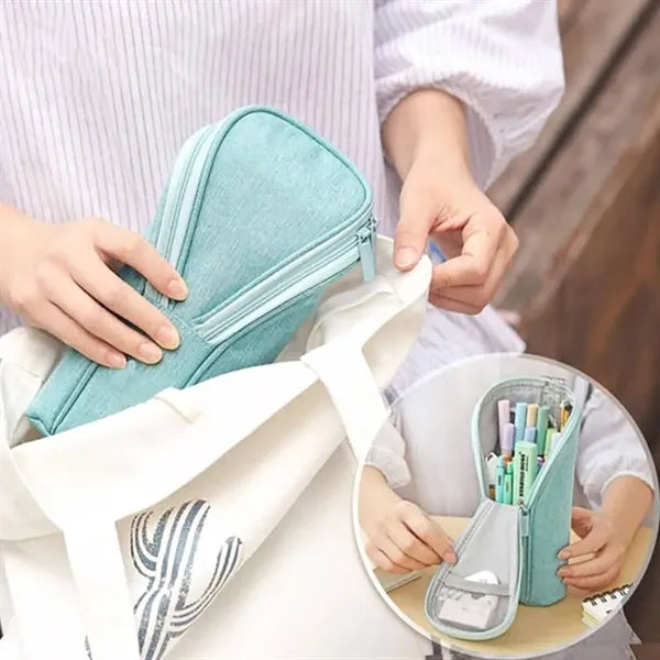 Standing Big Capacity Zippered Stationery Bag
