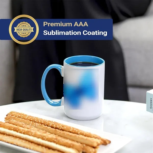 11oz Sublimation Ceramic Coffee Cup with Colorful Interior