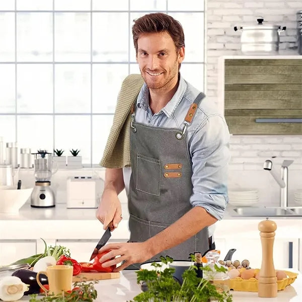 Cotton Workshop Woodworking Chef Apron With Adjustable Strap